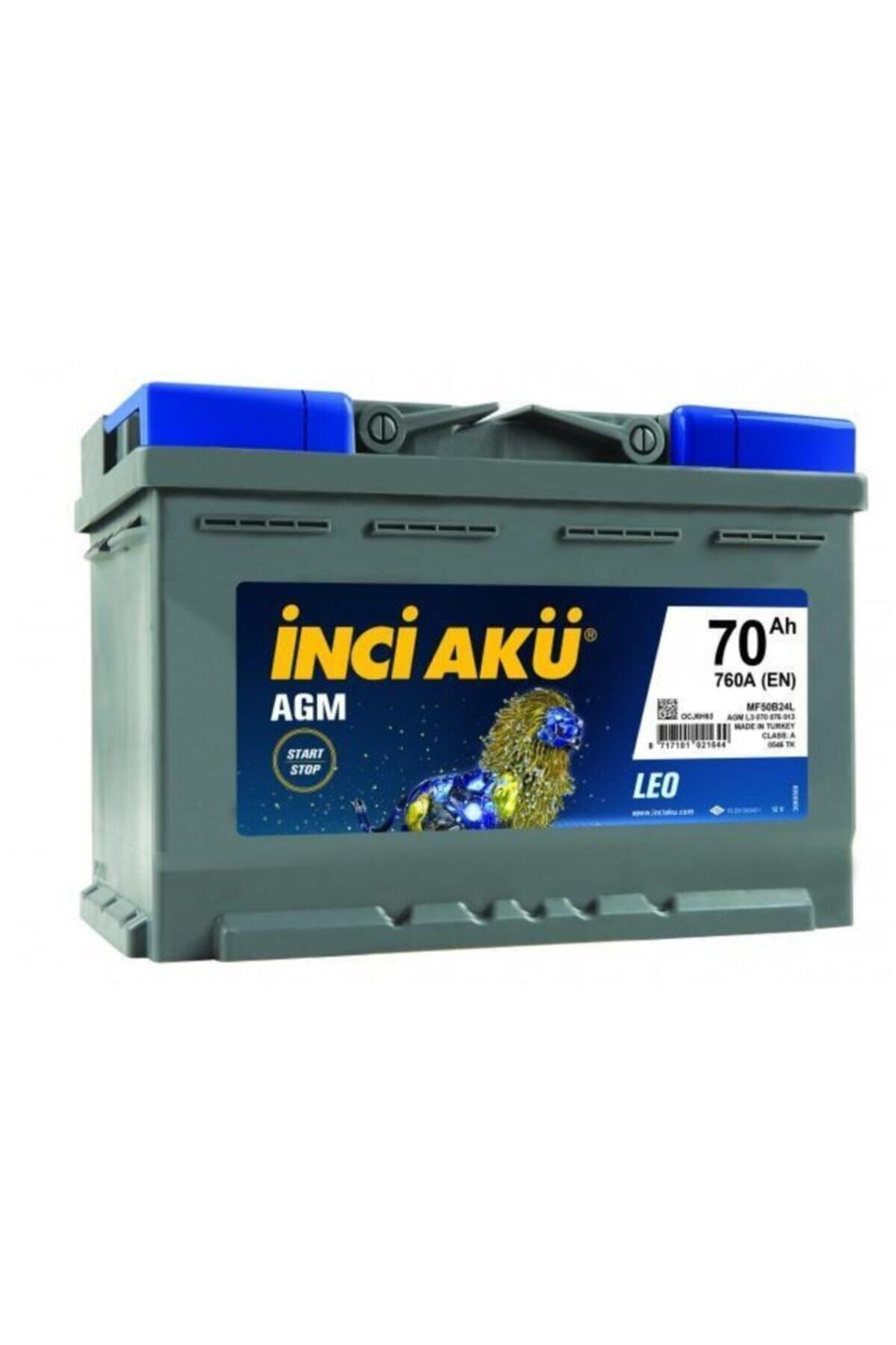 İNCİ AKÜ 12V 70 AH AGM LEO START & STOP