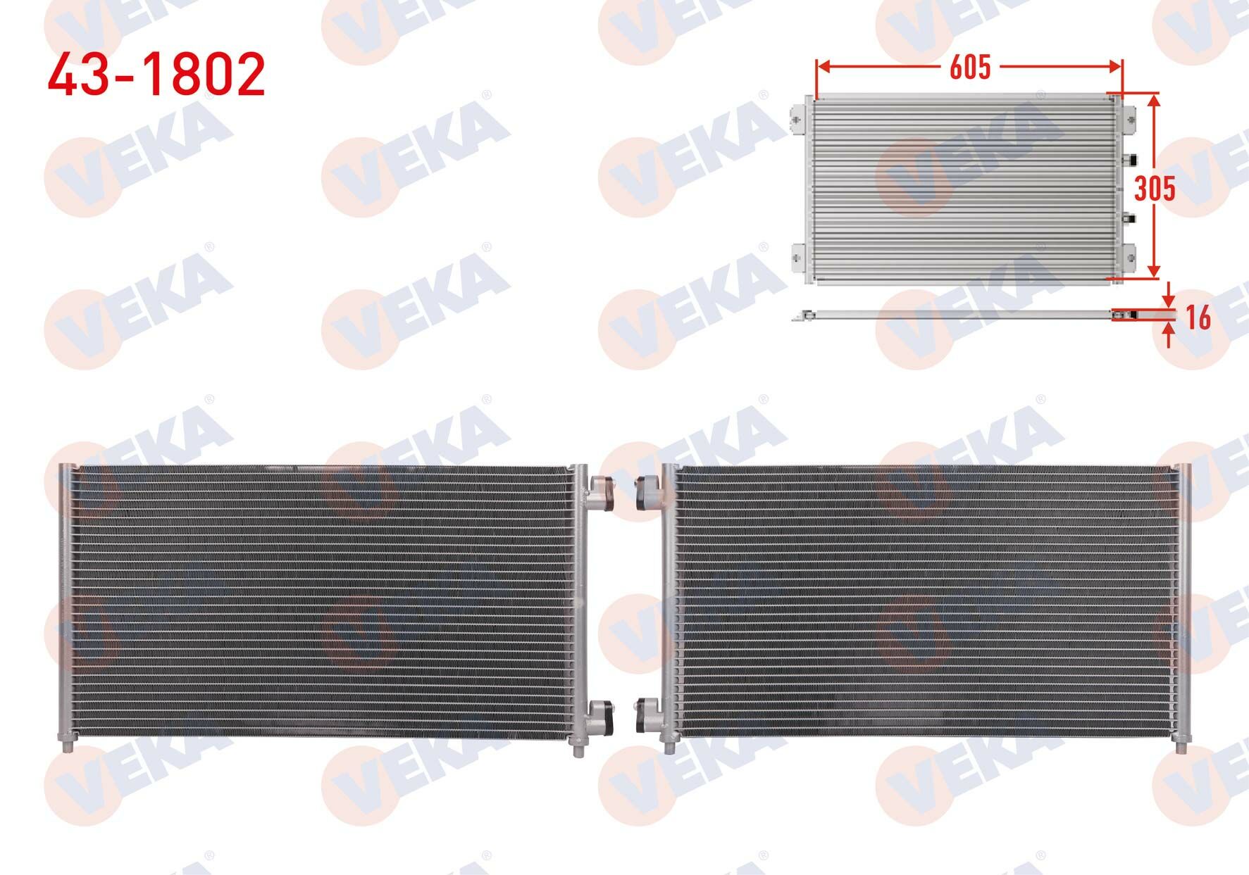 KLİMA RADYATÖRU FIAT DOBLO (119,223) 1.3/1.9 JTD M-T 2001-2010 | 46821270