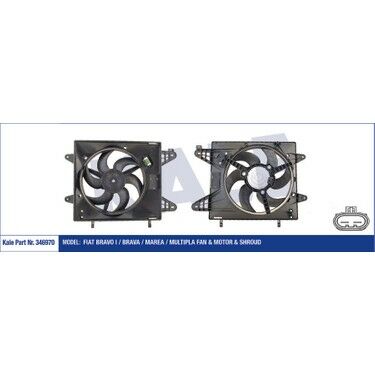 FAN MOTOR DAVLUMBAZLI BRAVA BRAVO MAREA 1.2/1.4/1.6 16V 96>