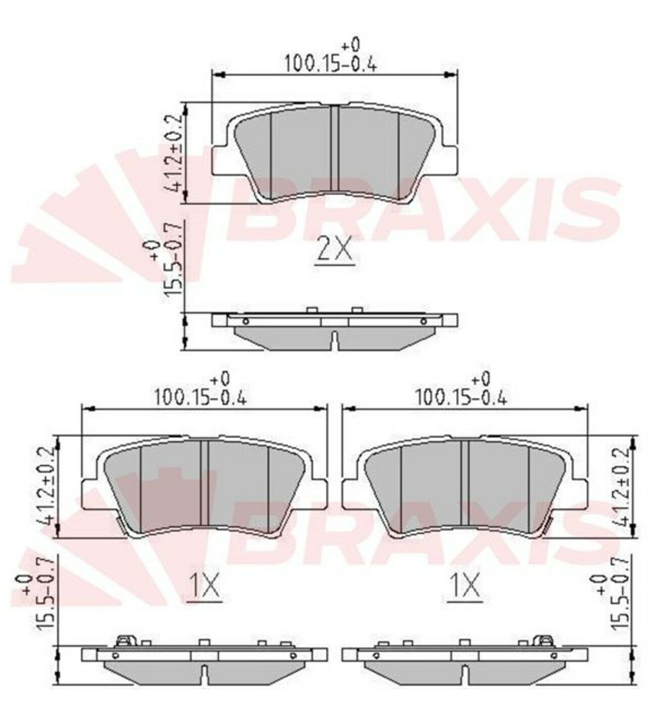 FREN BALATASI ARKA HYUNDAI ACCENT BLUE 11> ELANTRA 11> I40 11> İ30> OPTIMA 11-15 RIO 11> CEED 11> SOUL 14> SPORTAGE 16> TUCSON 0