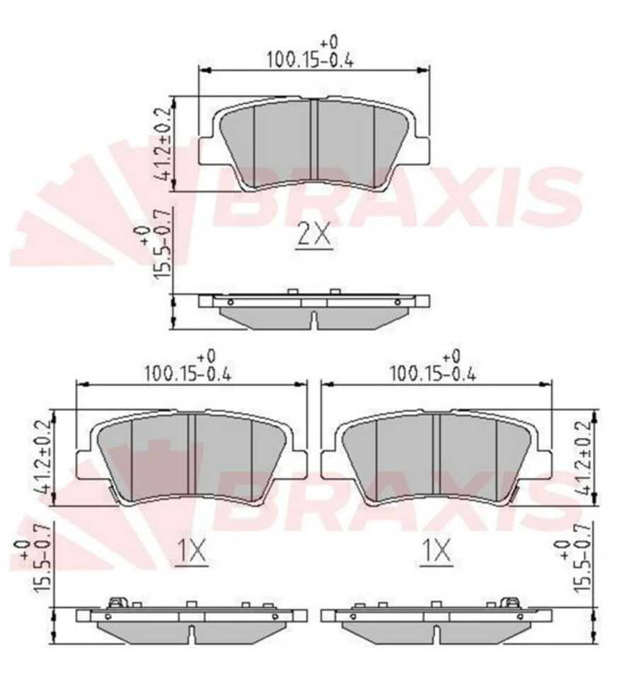 FREN BALATASI ARKA HYUNDAI ACCENT BLUE 11> ELANTRA 11> I40 11> İ30> OPTIMA 11-15 RIO 11> CEED 11> SOUL 14> SPORTAGE 16> TUCSON 0