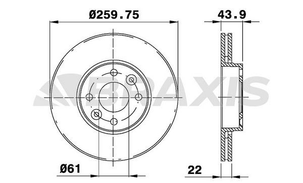 FREN DİSK AYNASI ÖN HAVALI MİCRA K12 03>10 NOTE 06>12 CLIO III 06>10MODUS 04>MEGANE II 1.4 16V 260MM