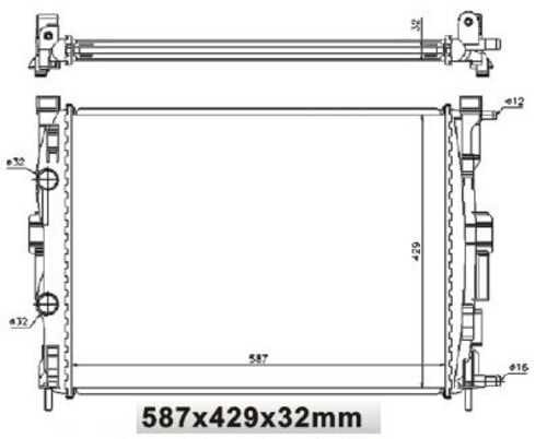 RADYATÖR SU MEKANİK RENAULT MEGANE II SCENIC II 1.4/1.5DCİ/1.6