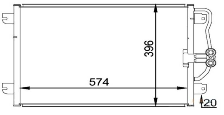 KLİMA RADYATÖR MEGANE I 98-03     KALE:050ABC020 - 8200065567 - 7700425842