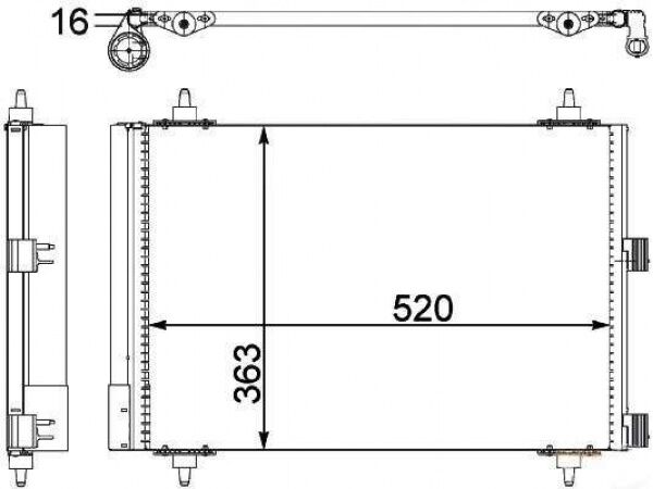 KLİMA RADYATÖR PARTNER II BERLINGO 1.6D XSARA PICASSO 06>    KALE:040ABC010