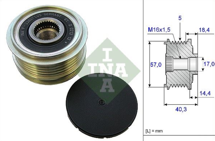 ALTERNATÖR GERGİ RULMANI ACCENT ERA BLUE ELANTRA GETZ I30 1,5 1,6 CRDI 2006> I20 1,4 CRDI 2008> KIA CEED CERATO RIO 1,5 1,6 CRDI