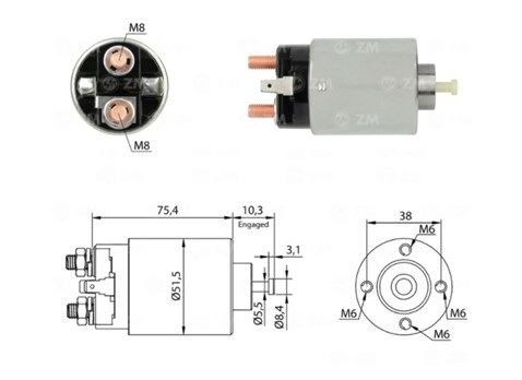 MARŞ OTOMATİĞİ 12V L300 Y.M ACCENT TEK FİŞLİ DİK DODGE NISSAN FORKLİFT MAZDA