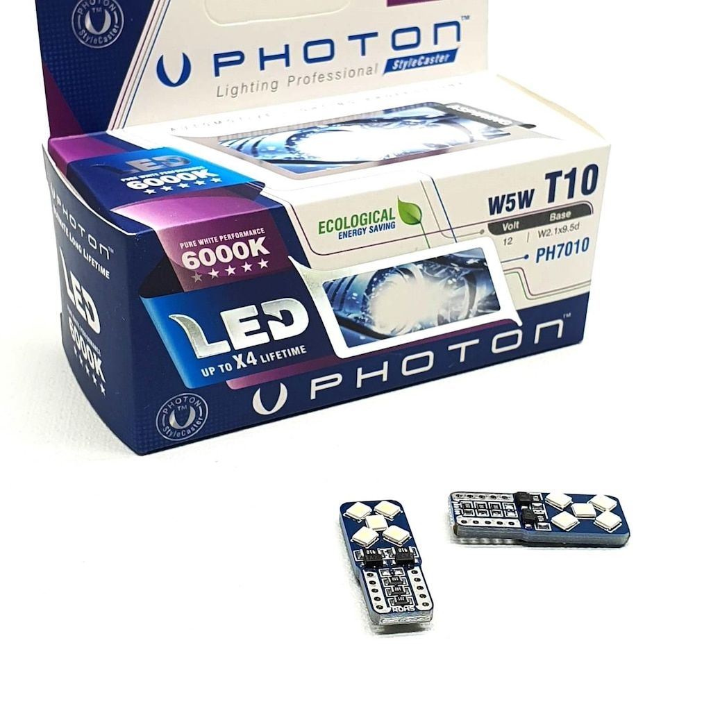 AMPUL PHOTON T10 W5W 12V CANBUS 10SMD LED (10LU PAKET)