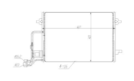 KLİMA RADYATÖRU PASSAT 1.9 TDI SUPERB 1.8T 1.9 2.0 2.5TDI 02>08 - KALDE KOD:342920 | 3B0260401A