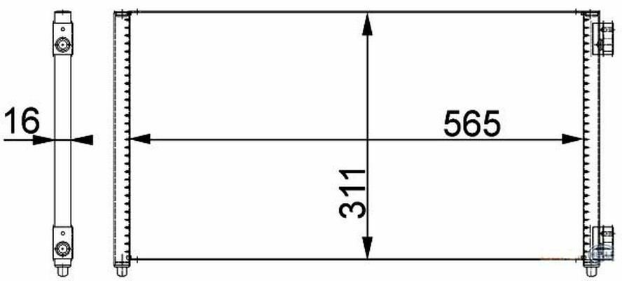KLİMA RADYATÖR FİAT DOBLO 1.3/1.9 JTD 01> PUNTO 1.2 99>10 | 46821270