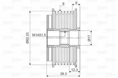 ALTERNATÖR KASNAK DENSO TİP 6 KANAL COROLLA AURIS YARIS D4D TÜM MODELLER