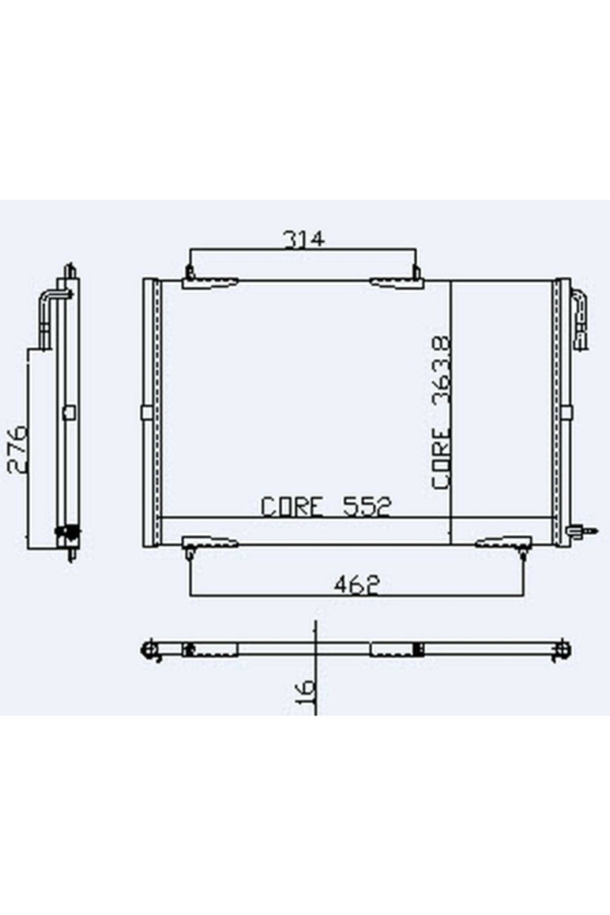 KLİMA RADYATÖRÜ (KONDANSER) P.206 1.4/1.6 8V/16V 1.4HDİ P.206 TU3A DV4C DV4TD