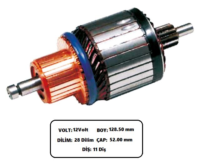 MARŞ KOLL. MIT. TIPI  12V CITROEN BERLINGO C4/C5-PEUGEOT PARTNER 307/407-FIAT SCUDO BOY:115,5 ÇAP:53,6 DİLİM:25 DİŞ:9 IM3151