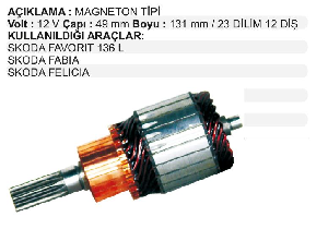 MARŞ KOLLEKTÖRÜ 12V > SKODA FAVORIT-FABIA-FELICIA