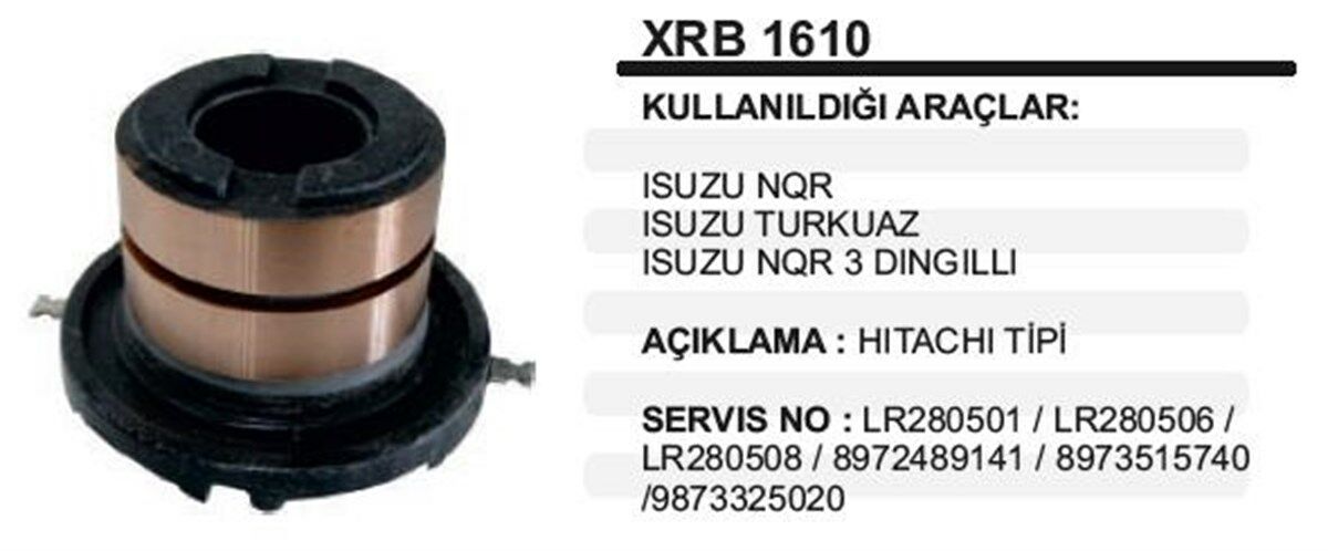 ROTOR BAKIRI HITACHI ISUZU TURKUAZ NQR 3 DİNGİLLİ İÇ DELİK:17MM DIŞ ÇAP:31,5MM BOY:30MM